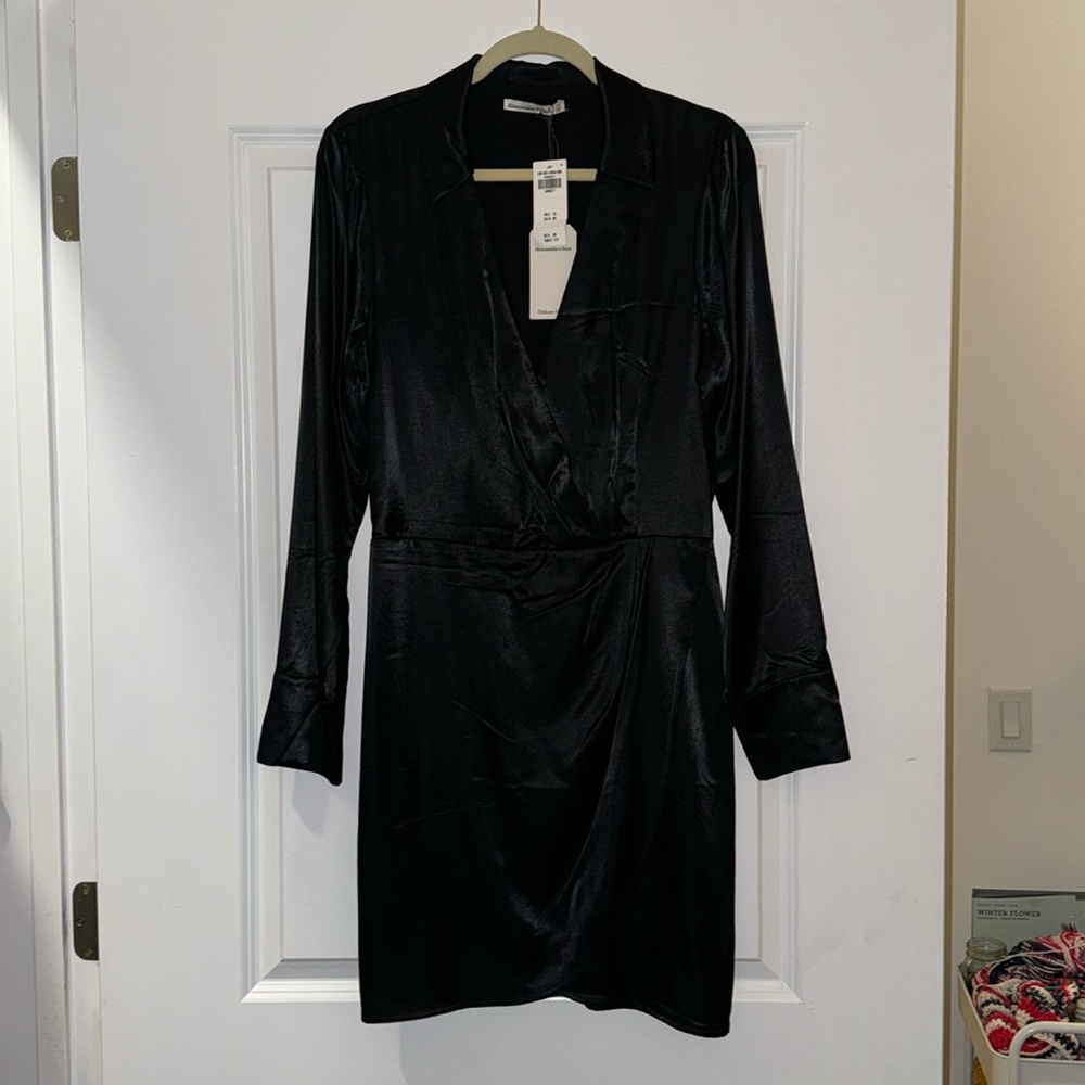 Abercrombie & Fitch Long-Sleeve Wrap Shirt Dress - New with Tags
